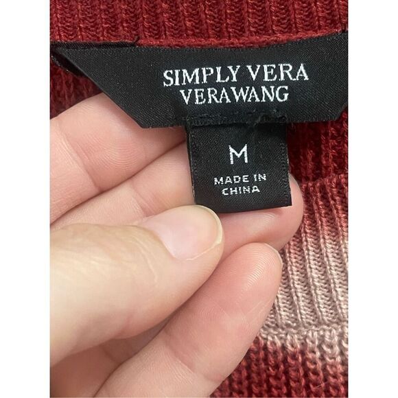 NWOT Simply Vera by Vera Wang maroon tie dye sweater Size M - Picture 4 of 5